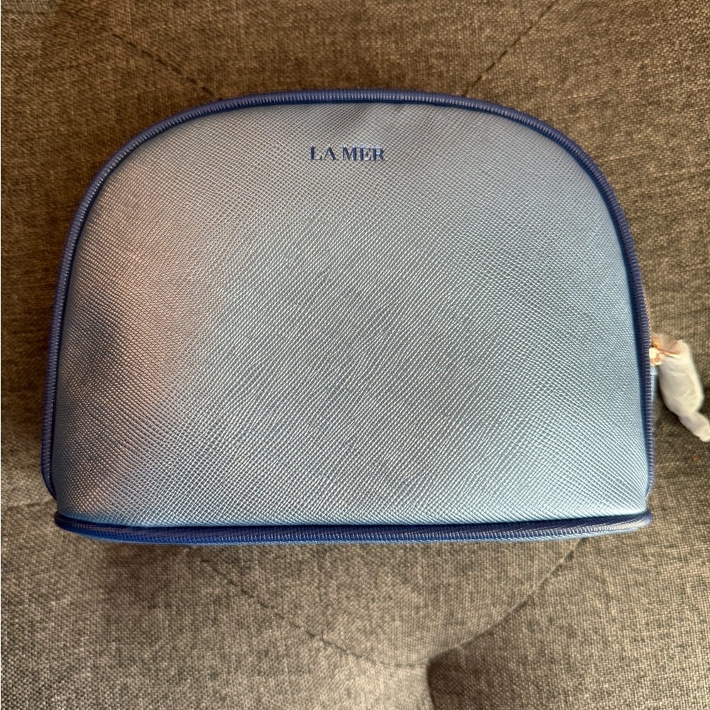 New La Mer blue make up bag